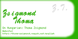 zsigmond thoma business card